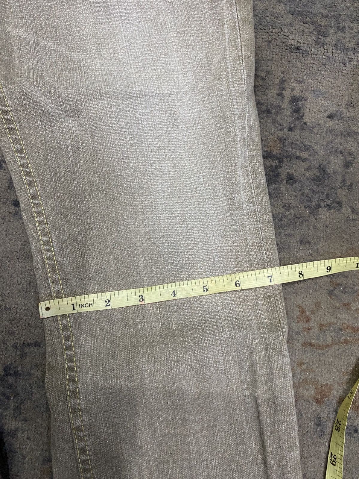 2000s kuko yous satisfait stone wash flared denim pants