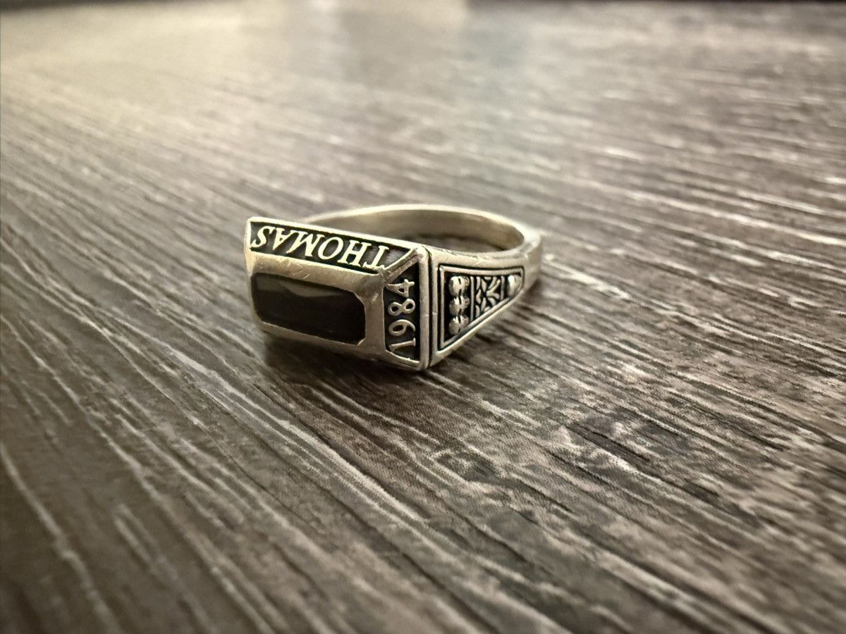 Thomas Sabo Thomas Sabo Sterling Silver Signet Ring–Black Onyx – Size 54 Size ONE SIZE - 6 Thumbnail