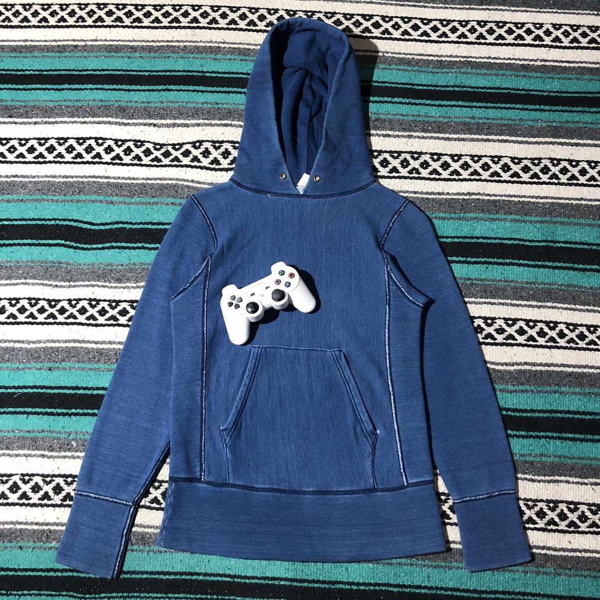 Beams Plus × Vintage Beams Boy Indigo Dyed Thermal Hoodie Size US S / EU 44-46 / 1 - 1 Thumbnail