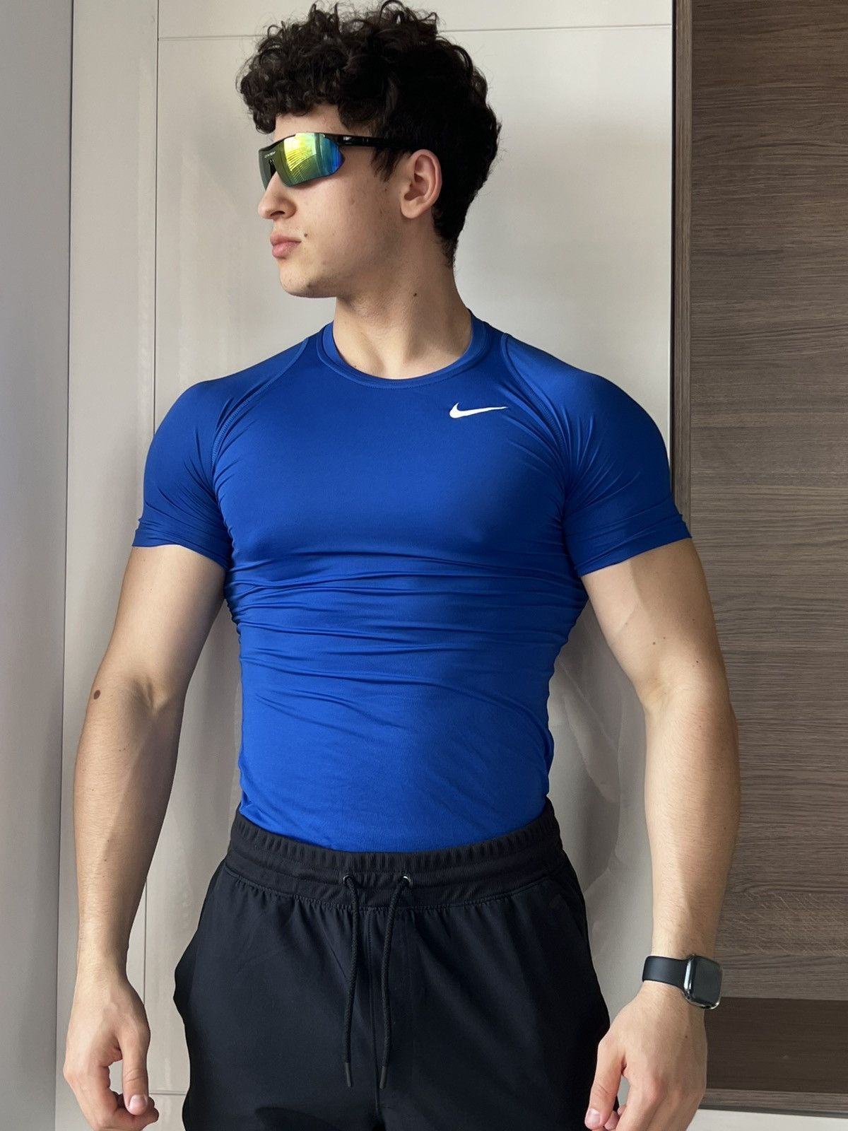 Nike ‼️Nike Pro Combat Logo Dri-Fit Fitted Termo T-Shirt‼️ Size US L / EU 52-54 / 3 - 3 Thumbnail
