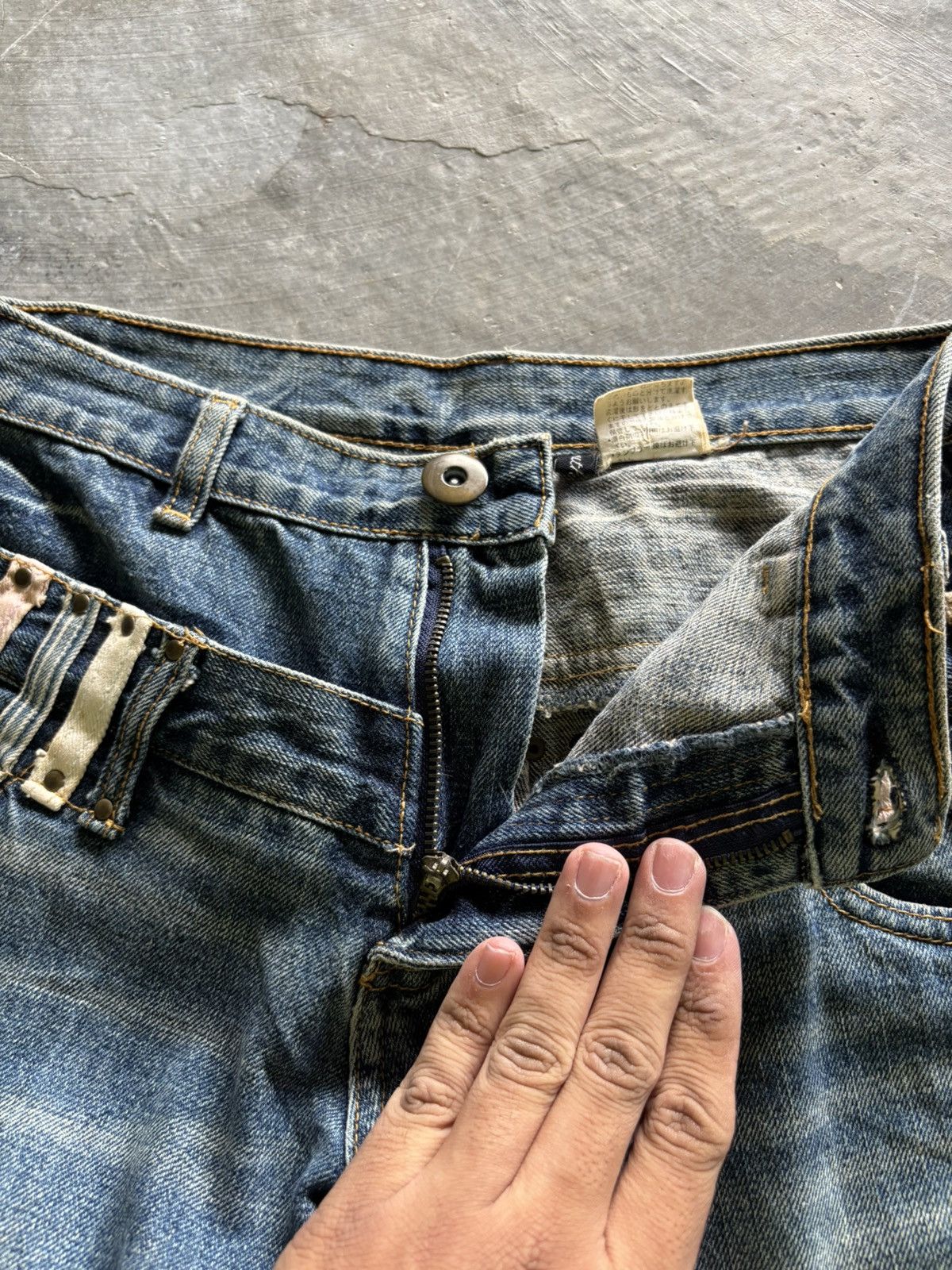 PPFM y2k double waist japanese jeans mouth valley punk grunge Size US 30 / EU 46 - 3 Thumbnail