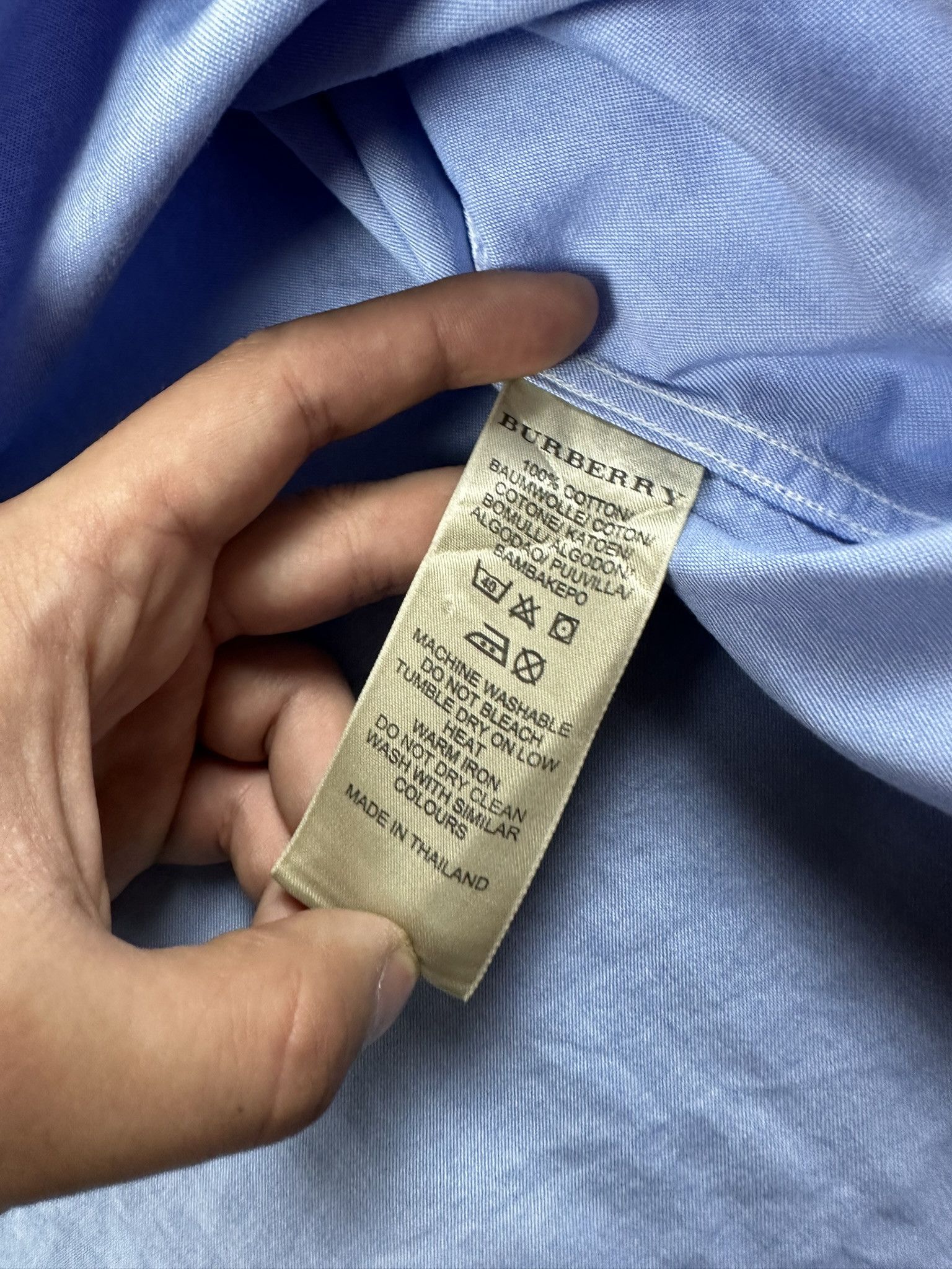 Burberry Burberry Brit Logo Button Up Shirt Oldmoney Size US M / EU 48-50 / 2 - 7 Thumbnail