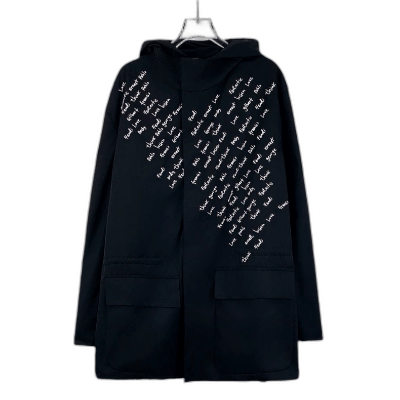 Fendi Fendi Black Logo Embroidered Long Sleeve Jacket Size US XL / EU 56 / 4 - 1 Thumbnail