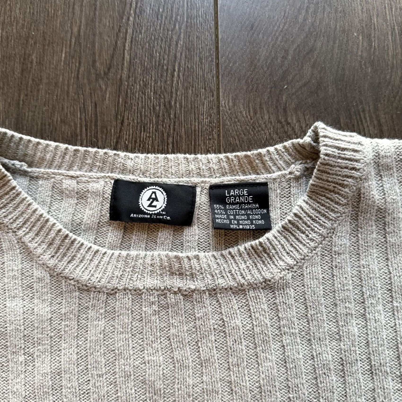Vintage Y2K White Striped Crewneck Knit Sweater Large Skater Grunge Pullover Stripe Mens Size US L / EU 52-54 / 3 - 4 Thumbnail