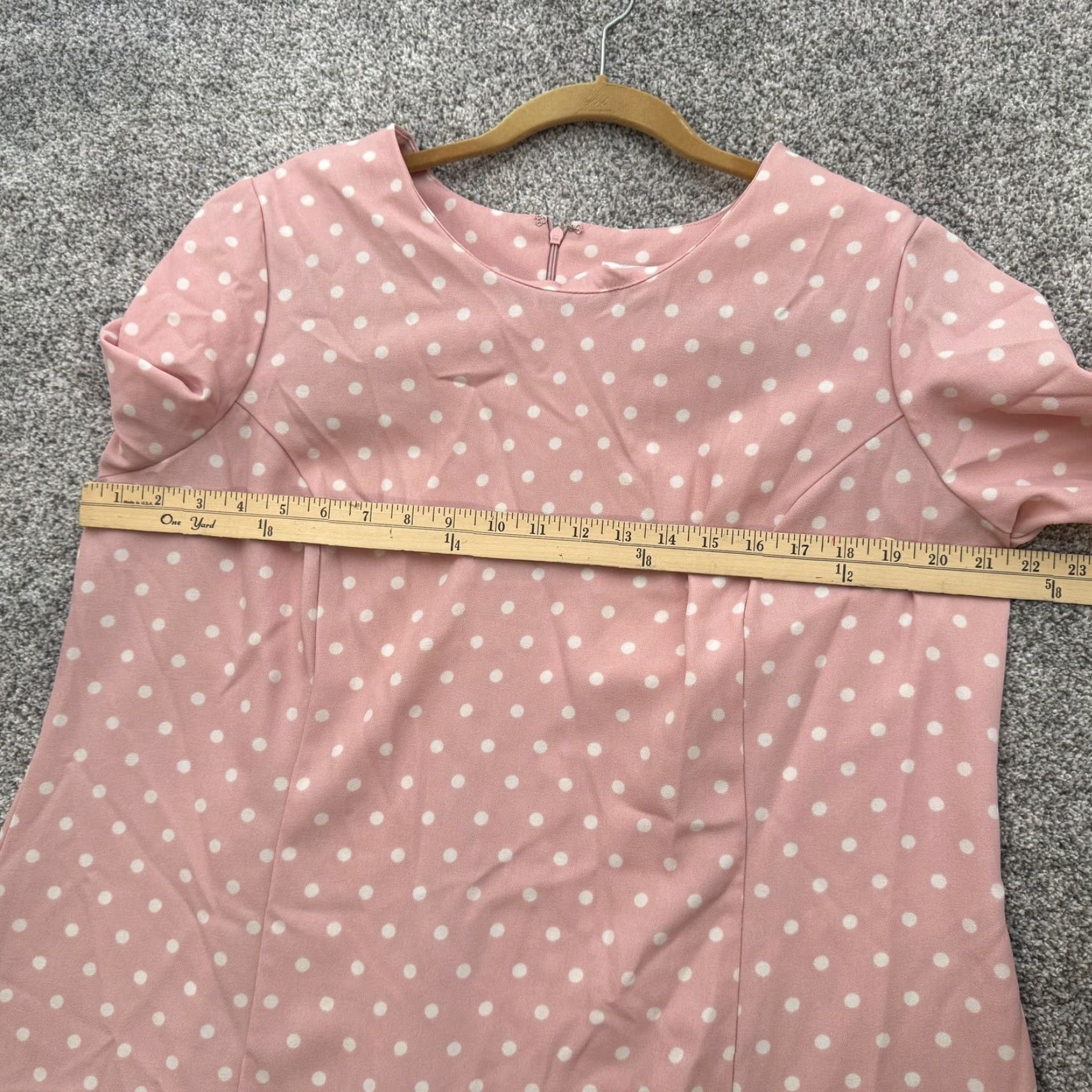 Vintage Chelsea Studio Dress 18W Plus Polka Dot Classic Retro Mod 60s 80s Cottagecore Women Dress Long Pink Polka Dot 60s 80s Womens 18W Plus Size XXL / US 16-18 / IT 52-54 - 6 Thumbnail