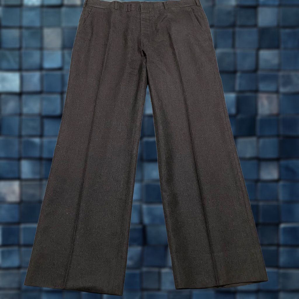 Brooks Brothers Mens Dress Pants Gray Wool Straight 34 34 in Inseam 28 Casual Travel Business Formal Solid Front Mens
