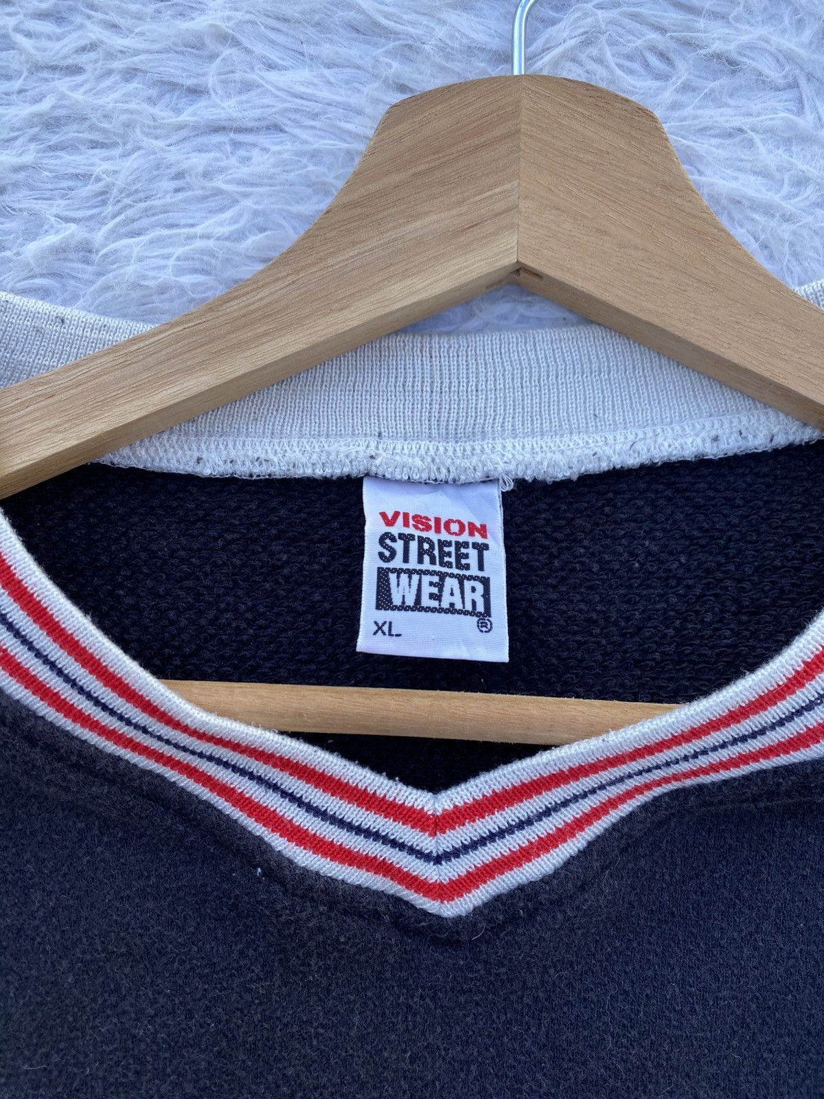 Vision Streetwear Rare Vintage 90s Vision Streetwear V Neck Sweatshirt Size US XL / EU 56 / 4 - 10 Thumbnail