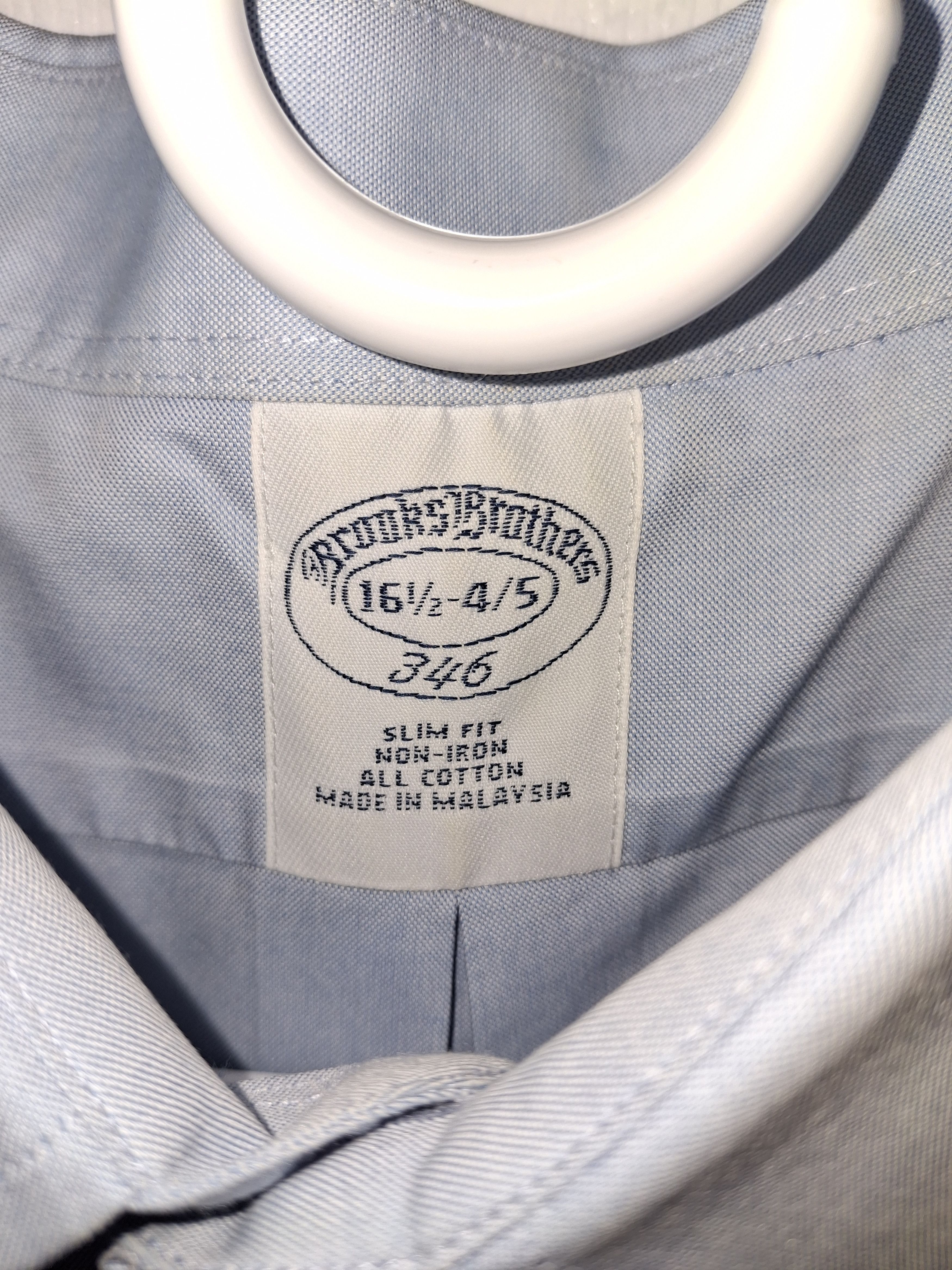 Brooks Brothers Brooks Brothers 346 Non-Iron Light Blue Dress Shirt 16 1/2 Size US M / EU 48-50 / 2 - 2 Thumbnail