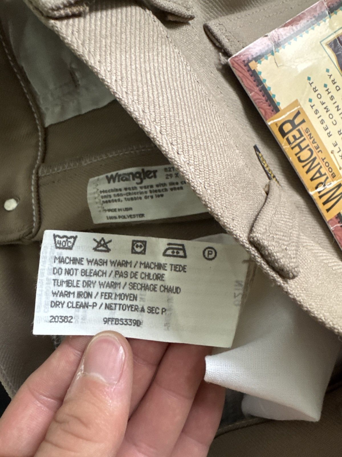 Wrangler Wrangler 82BK Boot Jeans Made in USA Taupe 90s Size US 29 - 4 Thumbnail