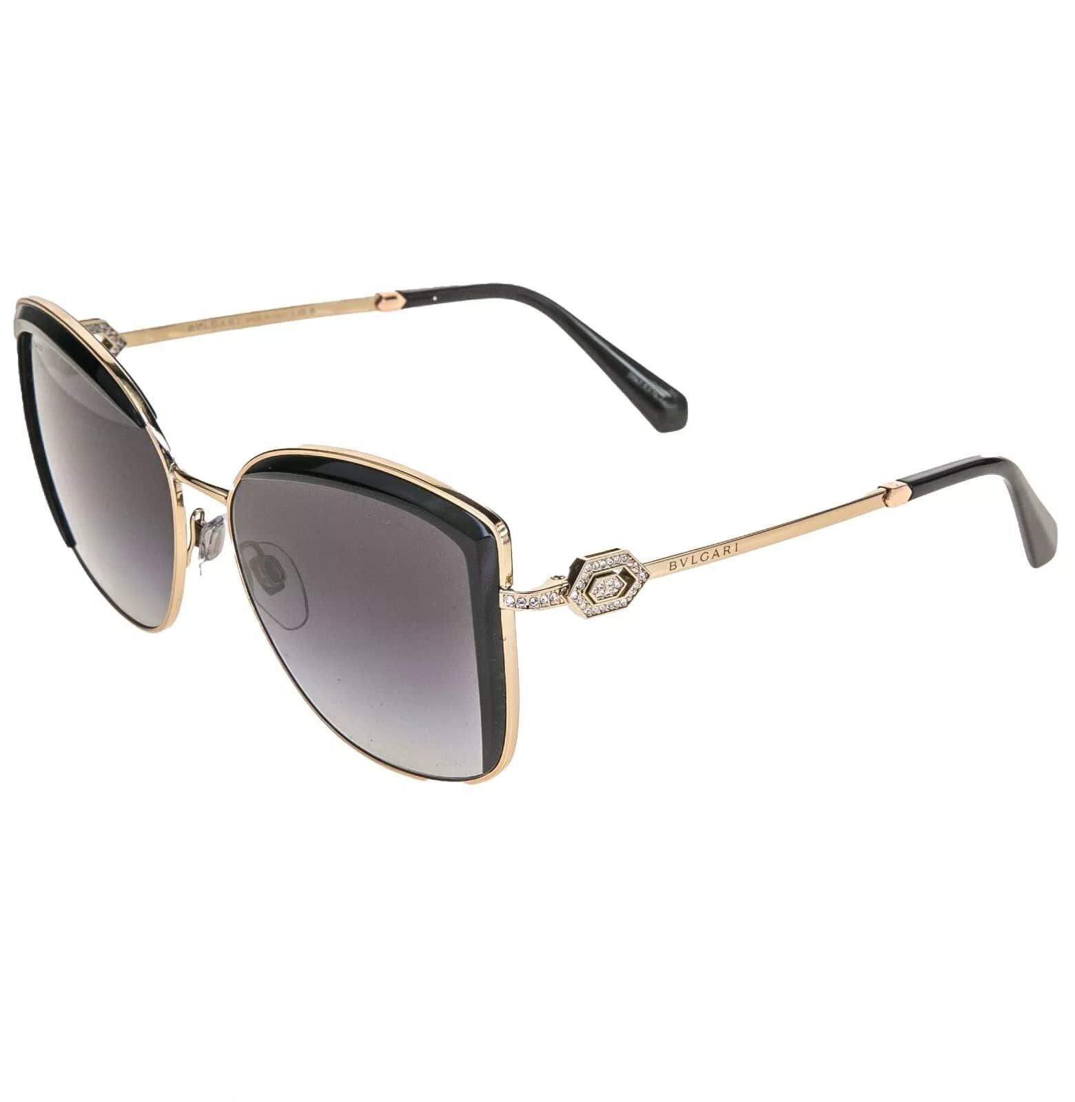 Bvlgari BVLGARI Black Gold Logo Butterfly Sunglasses BV6128B 6128 Size ONE SIZE - 10 Thumbnail