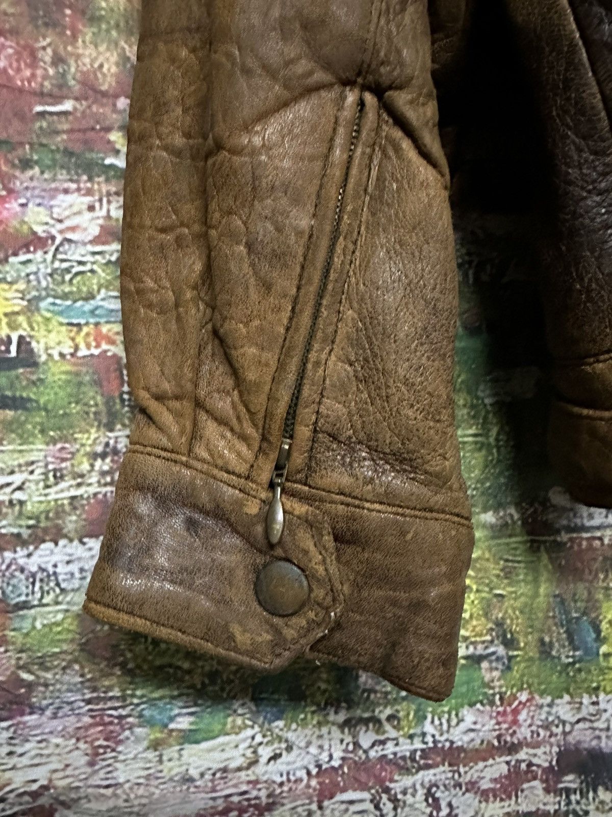 Vintage Vintage Leather Jacket Size US L / EU 52-54 / 3 - 8 Thumbnail