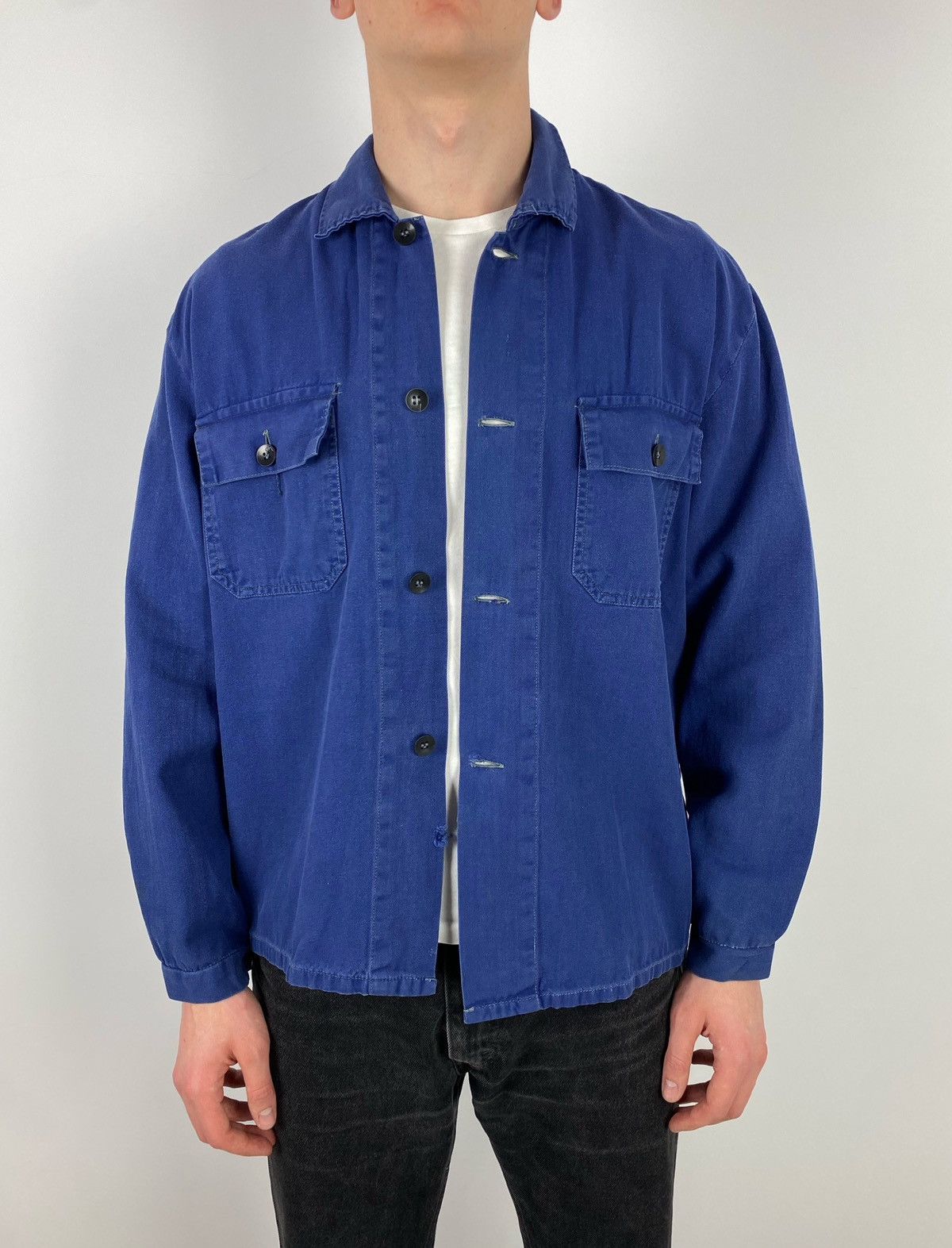 Vintage 80s Vintage Faded Otscher Austrip Work Jacket Size US L / EU 52-54 / 3 - 2 Thumbnail