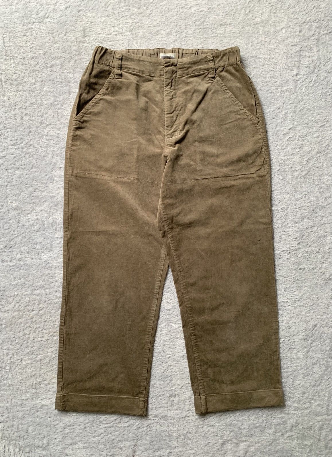 Issey Miyake Vintage plantation velvet with waistband cropped pants Size US 29 - 1 Thumbnail