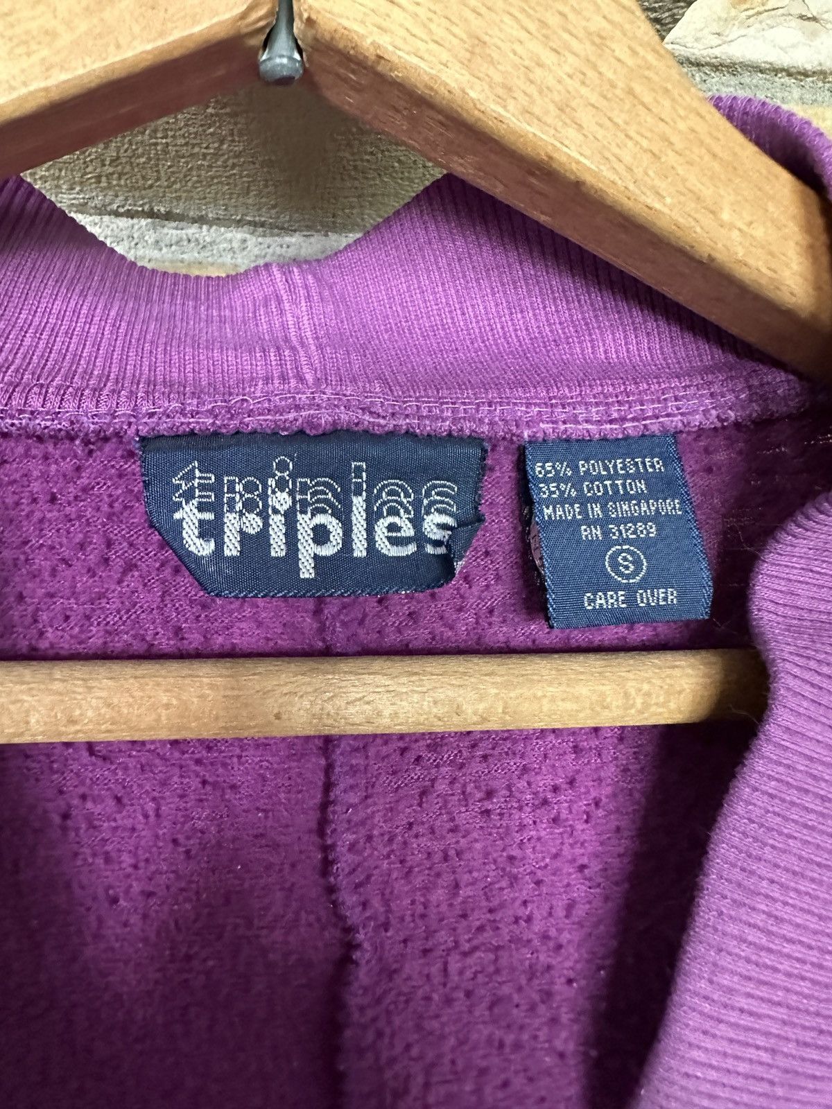 Vintage Vintage 80s Purple Oversized Cardigan Sweater Size S / US 4 / IT 40 - 3 Thumbnail