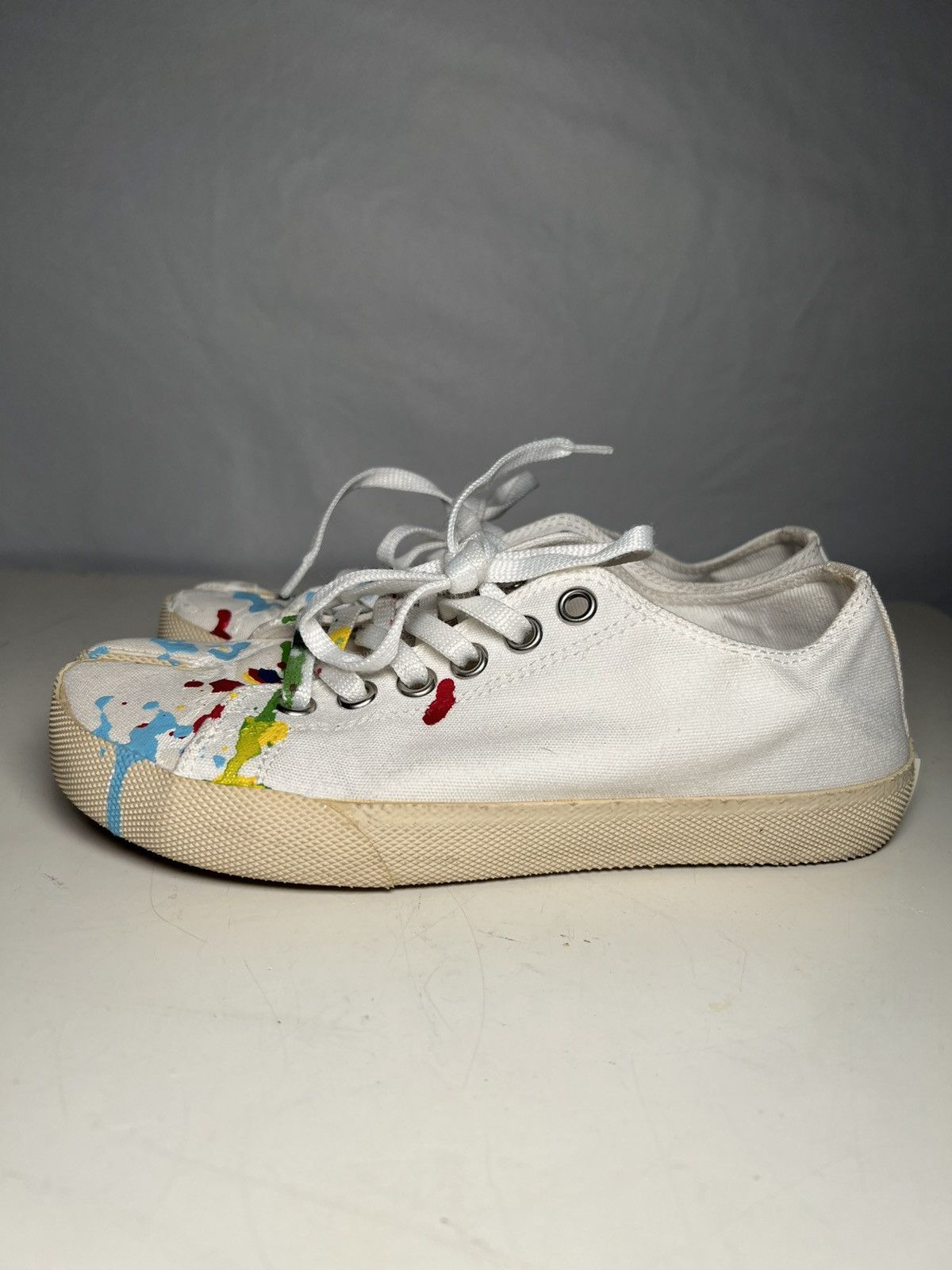 Maison Margiela Maison Margiela Paint Splatter Tabi Sneakers Size US 5 / IT 35 - 2 Thumbnail
