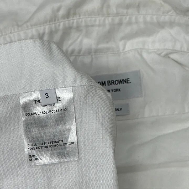 Thom Browne Thom Browne Classic Long Sleeve Shirt with Stripes -2507 Size US M / EU 48-50 / 2 - 2 Thumbnail