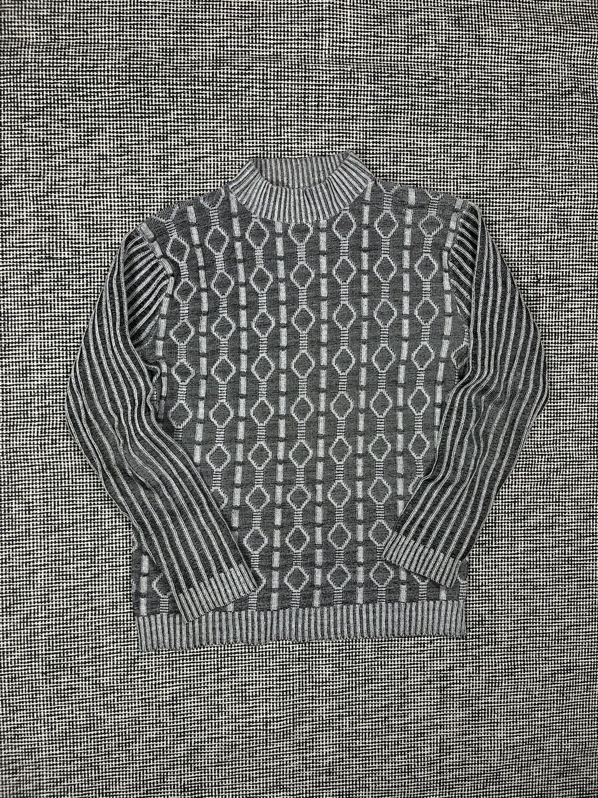 Japanese Brand × Vintage Vintage ribbed crazy pattern cyber style sweater y2k rave Size US M / EU 48-50 / 2 - 1 Thumbnail