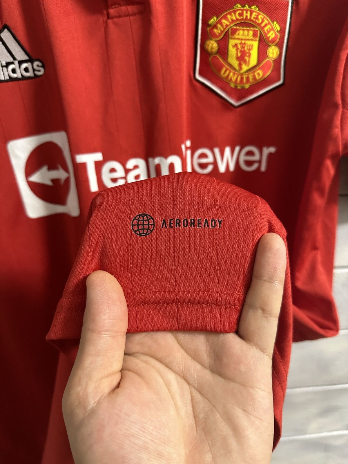 Adidas Rare Soccer Jersey Sancho 25 Manchester United Adidas 2022 Size US L / EU 52-54 / 3 - 10 Thumbnail