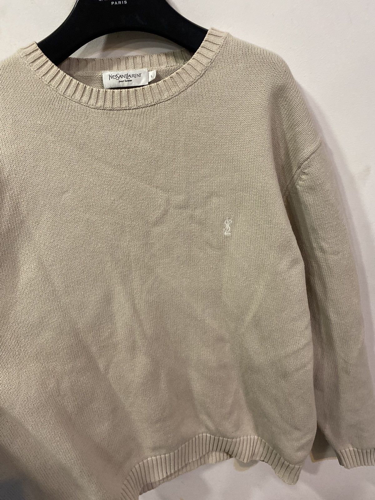 Yves Saint Laurent Beige YSL Sweater Knit Size US L / EU 52-54 / 3 - 13 Thumbnail