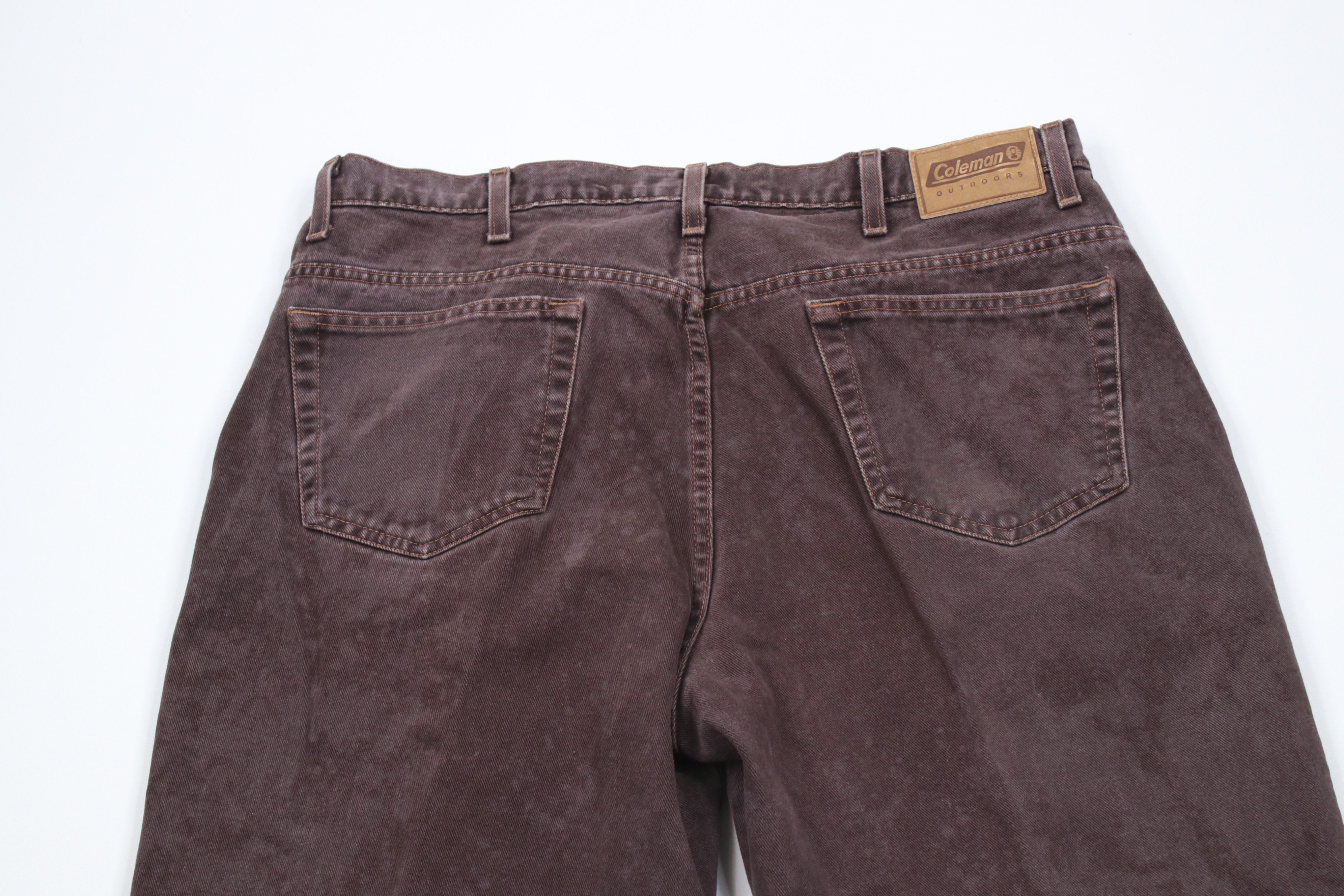 Vintage Vintage 90s Streetwear Relaxed Tapered Leg Denim Jeans Brown Size US 38 / EU 54 - 10 Thumbnail