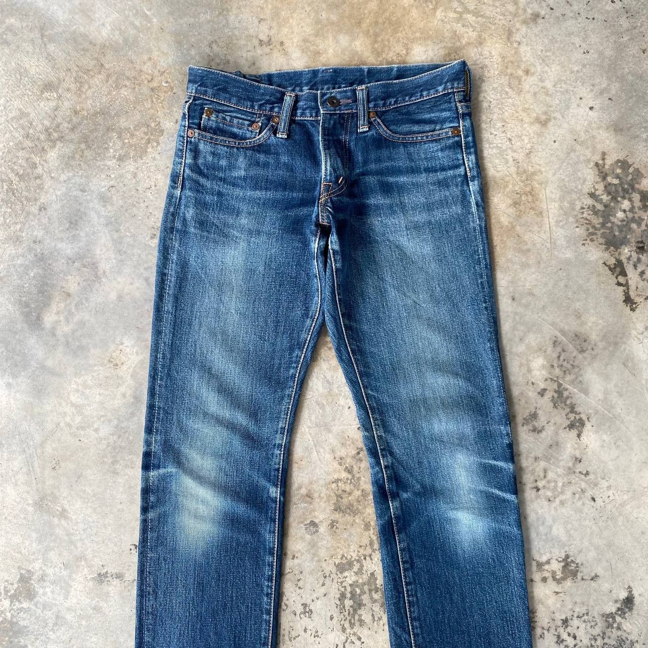 Kapital VINTAGE KAPITAL BY KIRO HIRATA FADED BLUE LOWRISE SLIMFIT Size US 27 - 2 Thumbnail