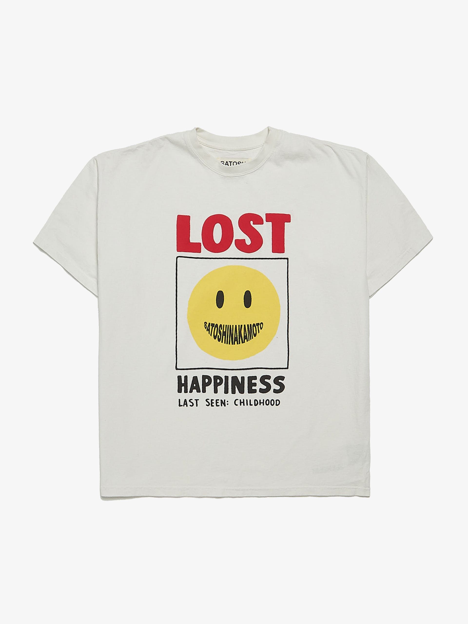 Satoshi Nakamoto White Lost Happiness Printed Cotton T Shirt Size US XL / EU 56 / 4 - 1 Thumbnail