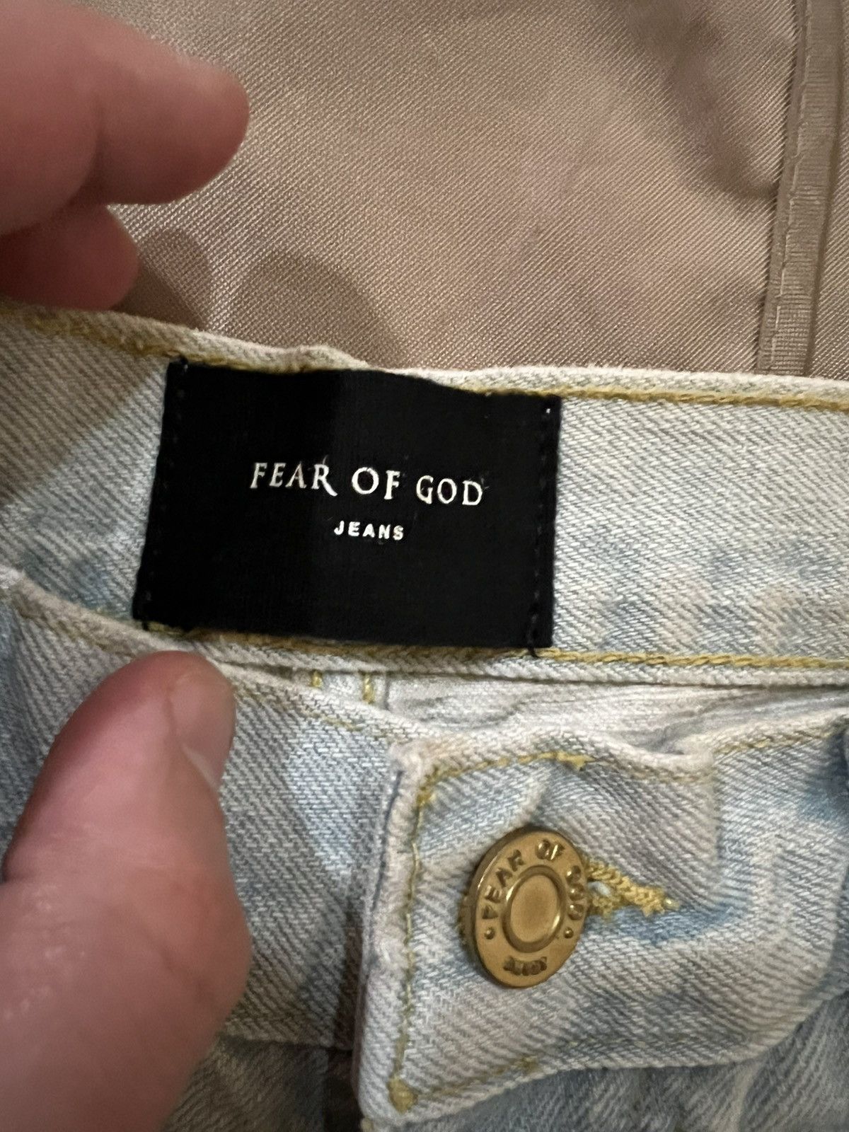 Fear of God Fear of God Blue Distressed Zipped Hem Slim Fit size 32 Size US 32 / EU 48 - 4 Thumbnail