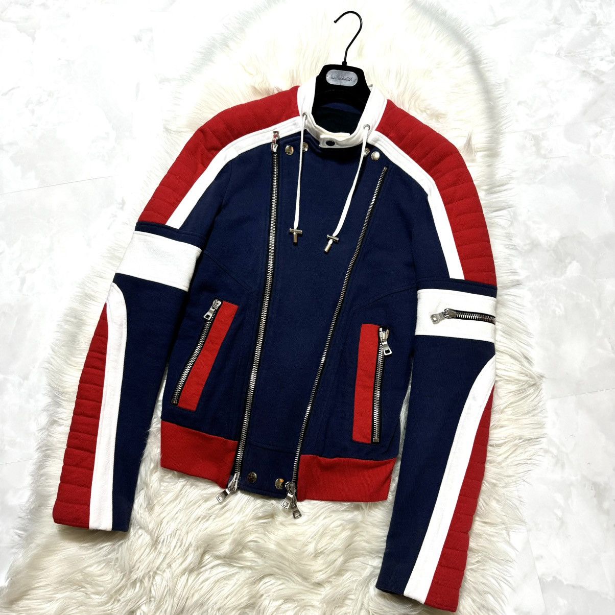 Balmain Collection Model Balmain Homme Multi-Zip Biker Sweat Jacket Size US S / EU 44-46 / 1 - 7 Thumbnail