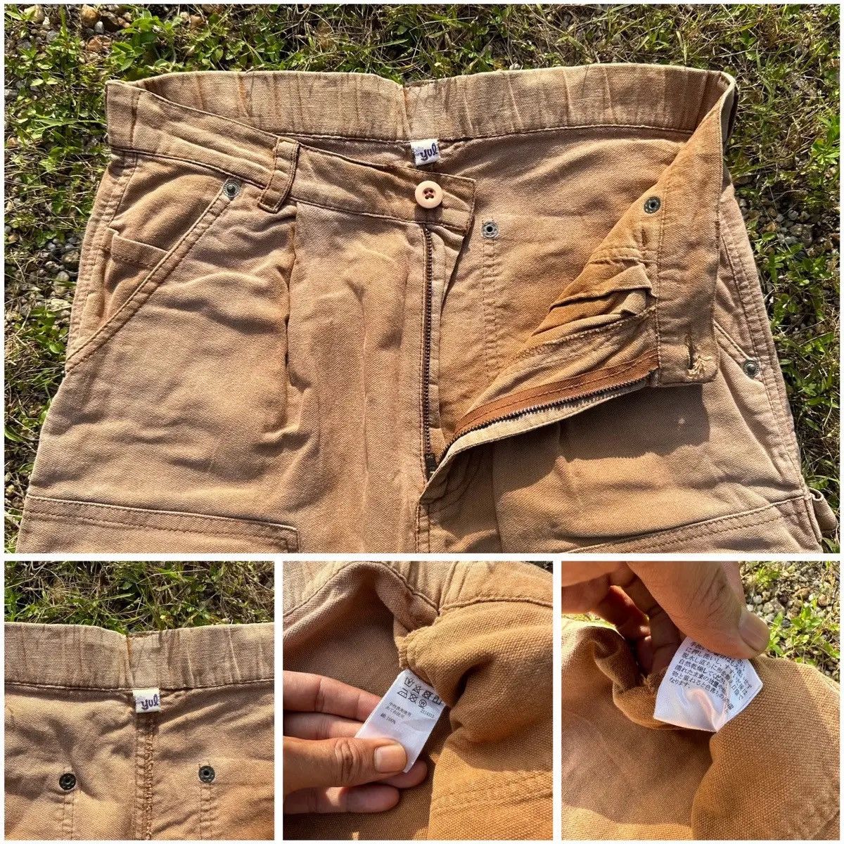 StraightFaded Vintage Double Knee YUL Japan Workwear Baggy Faded Pants Size US 29 - 14 Thumbnail