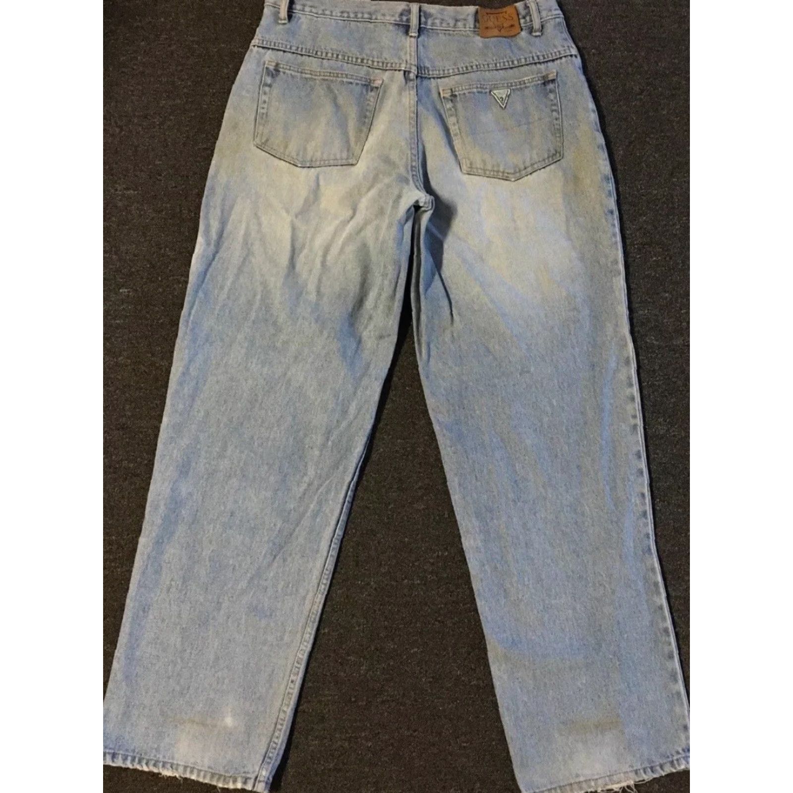 Guess VINTAGE GUESS Jeans 36 Mens Distressed 90s 80s Grunge Hip Hop Punk Baggy Denim Blue USA Regular Inseam 33 Tight Tapered Rise Classic Size US 36 / EU 52 - 2 Thumbnail