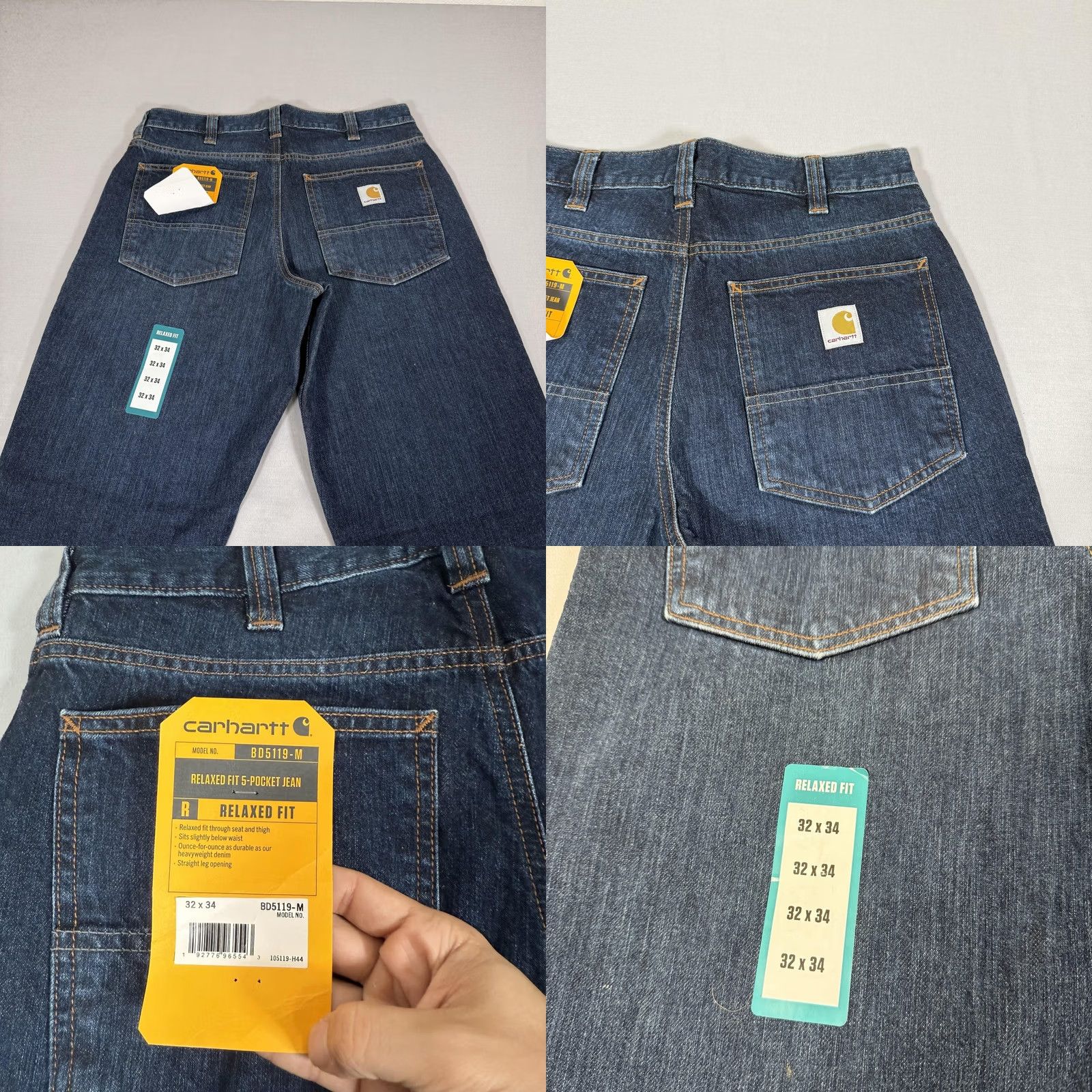 Carhartt Carhartt Jeans Mens 32x34 Blue Relaxed Straight Denim Pants Cotton Work New Size US 32 / EU 48 - 9 Thumbnail
