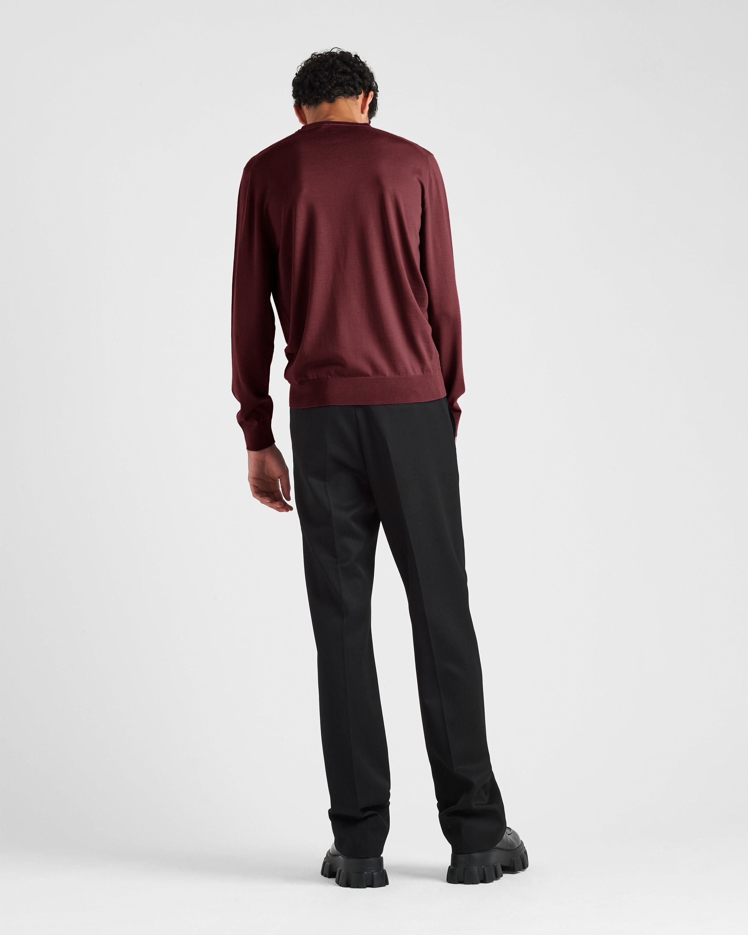 Prada o1bcso1str1025 Superfine Wool Sweater in Burgundy Size US S / EU 44-46 / 1 - 4 Thumbnail