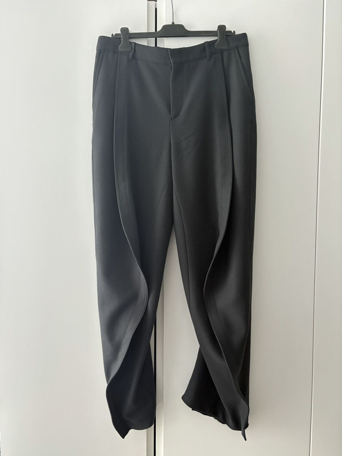 Y/Project Y/Project Banana Wool Tailored Trousers XXL Grey Size US 36 / EU 52 - 1 Thumbnail