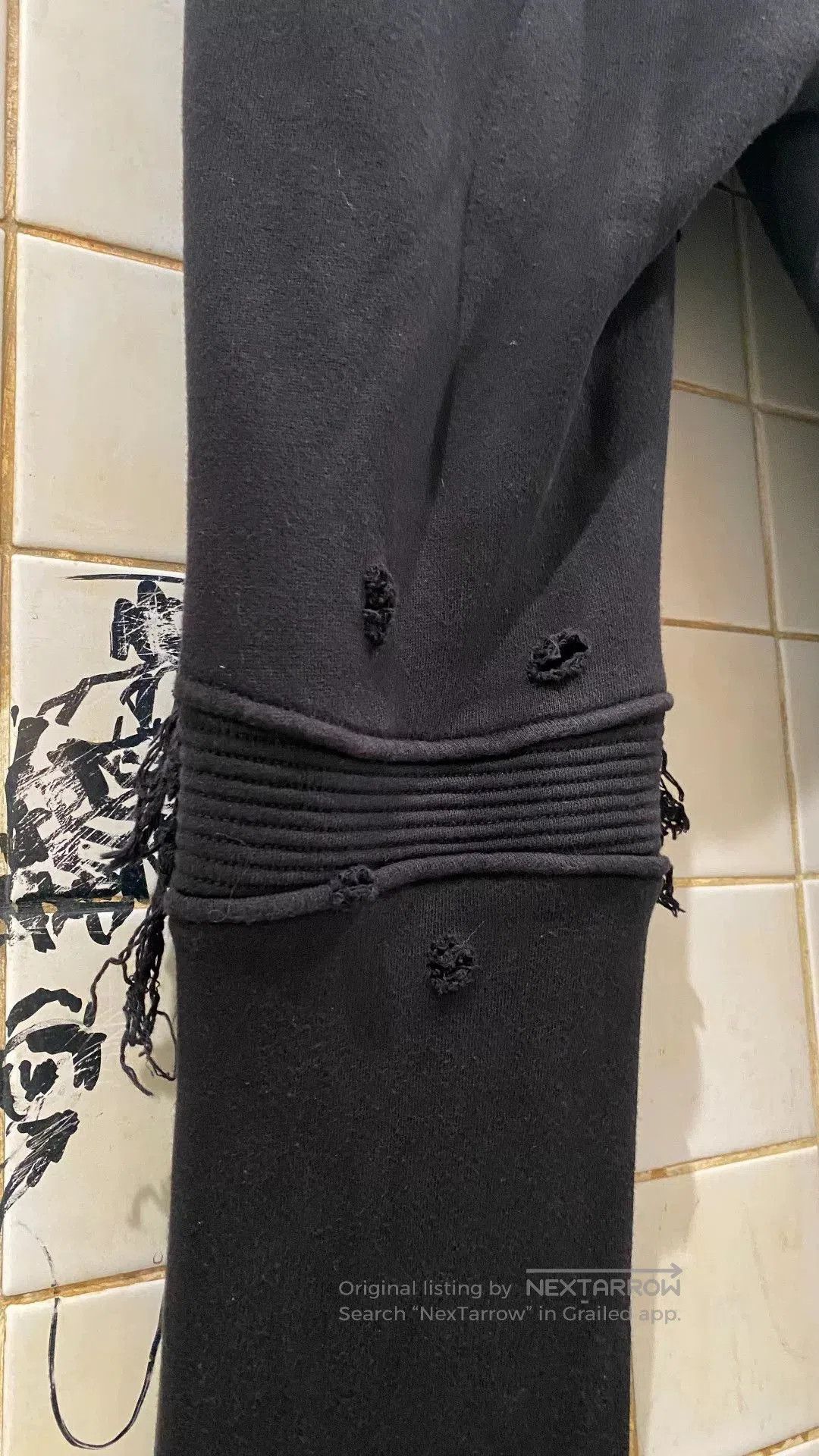 Amiri Amiri Distressed Zippered Sweatpants. Size US 26 / EU 42 - 5 Thumbnail