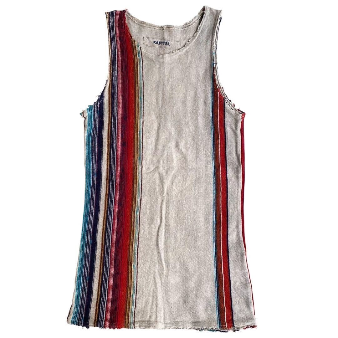 Kapital Japanese Kapital Knit Vest with Stripes Size XS / US 0-2 / IT 36-38 - 1 Thumbnail