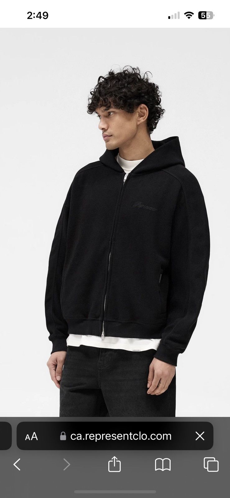 Represent Clo. Represent Waffle Knit Zip Hoodie Size US L / EU 52-54 / 3 - 6 Thumbnail