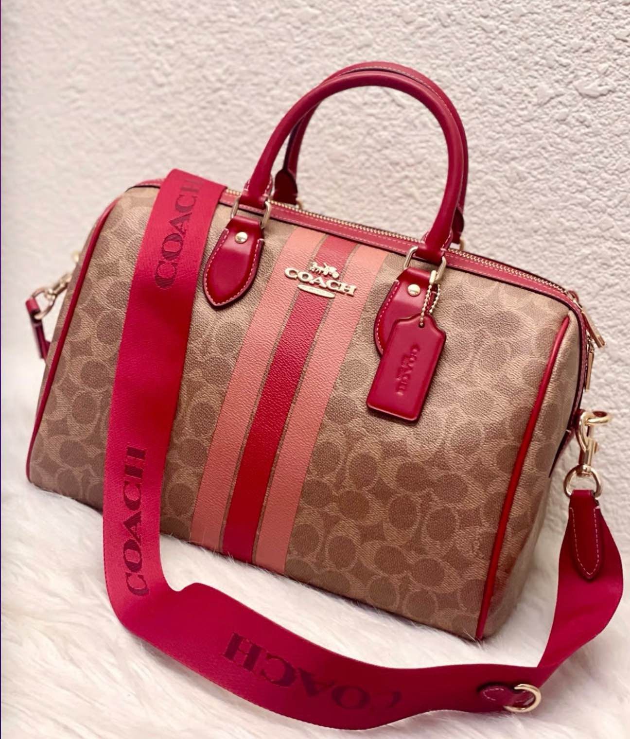 Coach Rowan Large Satchel Bag In Signature Canvas CAL83 Size ONE SIZE - 2 Thumbnail