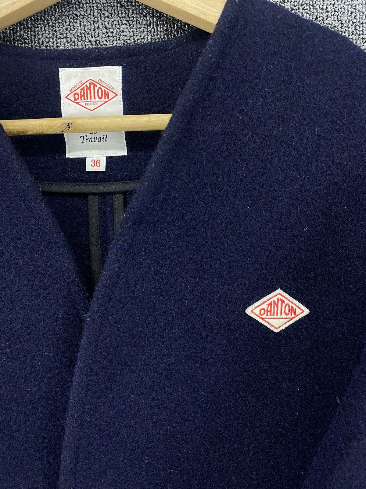 Danton Vintage Danton Vetement De Travails Wool Cardigan Jacket Size XS / US 0-2 / IT 36-38 - 6 Thumbnail