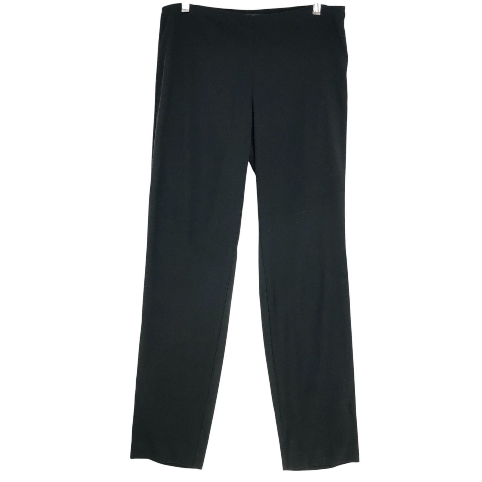 Eileen Fisher Size S Pants Straight Leg Side Zip Black