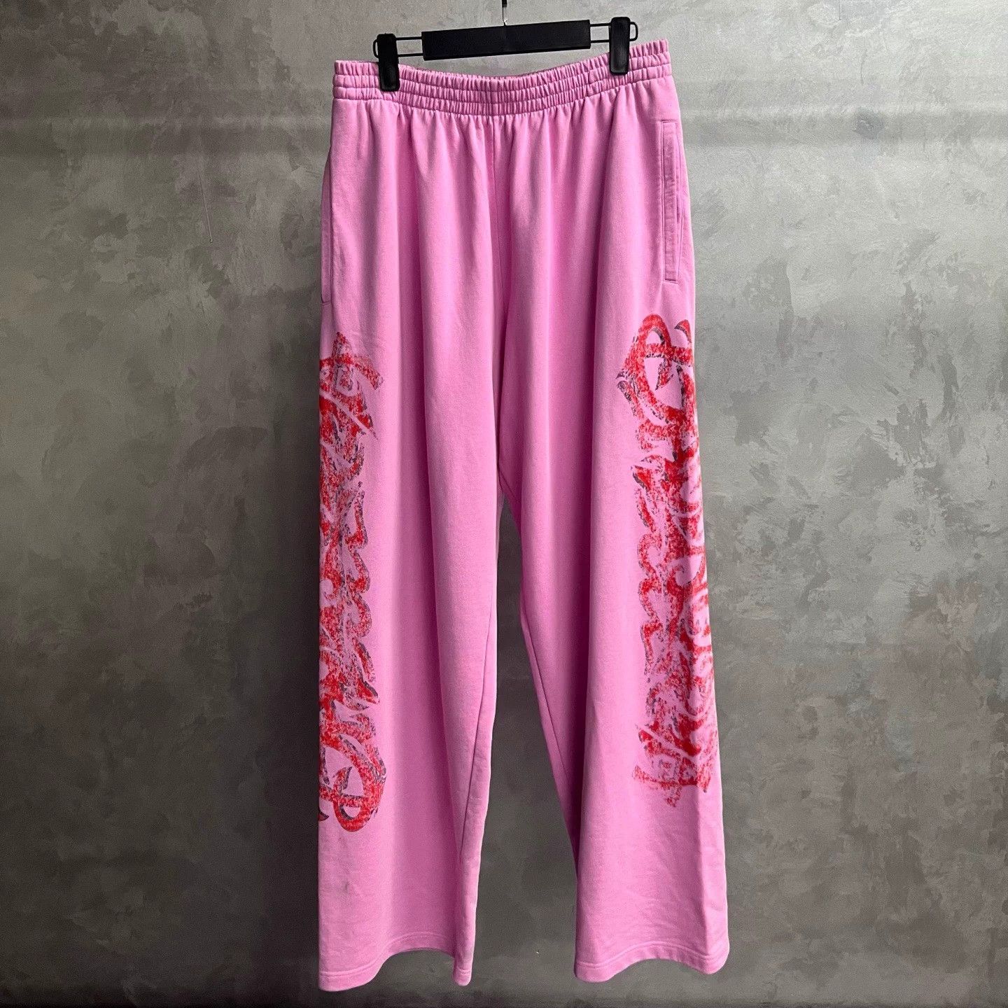 Balenciaga Balenciaga Pink Logo Mid-Waist Pants M Size 27" / US 4 / IT 40 - 1 Thumbnail