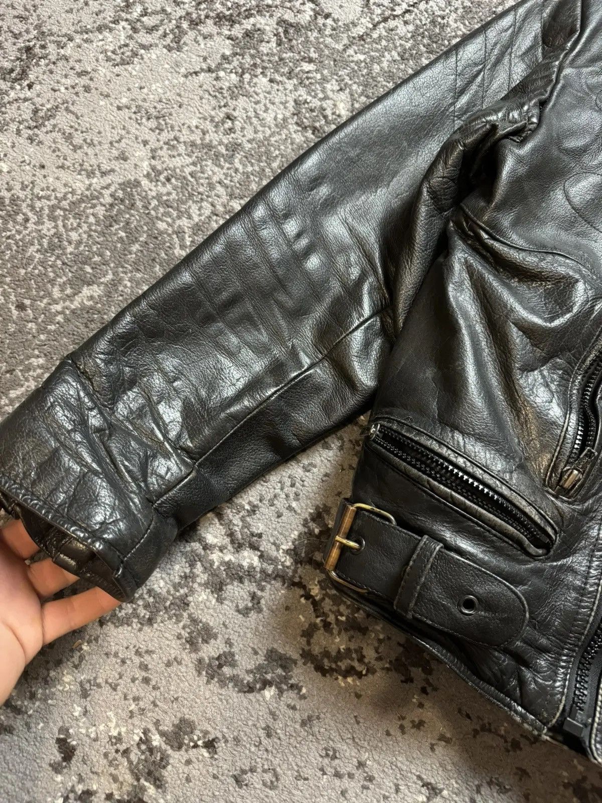 Japanese Brand × Vintage Vintage Y2K Leather Motorcycle Opium Owens Style LGB Bomber Size US S / EU 44-46 / 1 - 4 Thumbnail