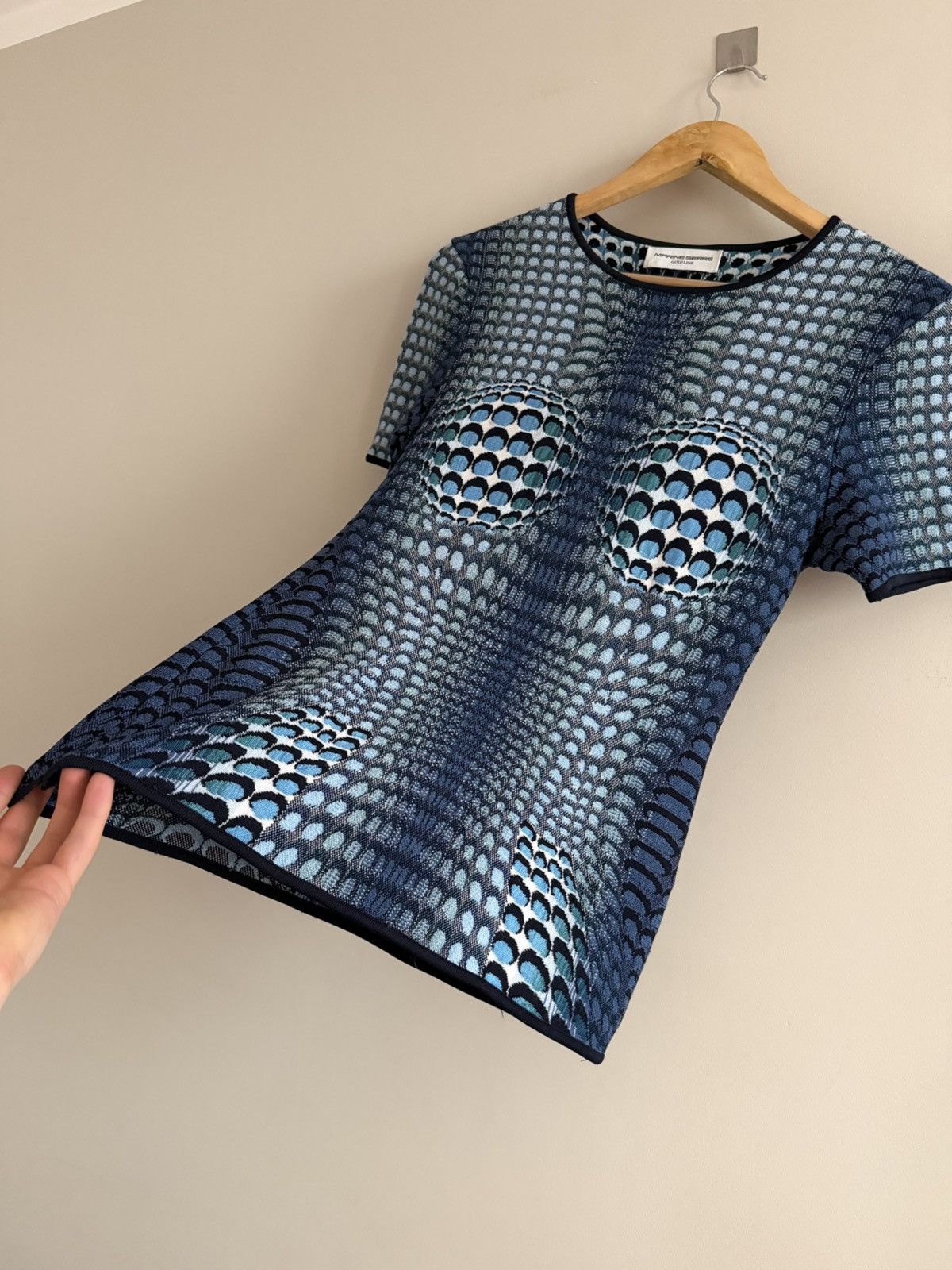 Marine Serre Marine Serre Gold Line Moon Jacquard Knit Tee Size M / US 6-8 / IT 42-44 - 6 Thumbnail