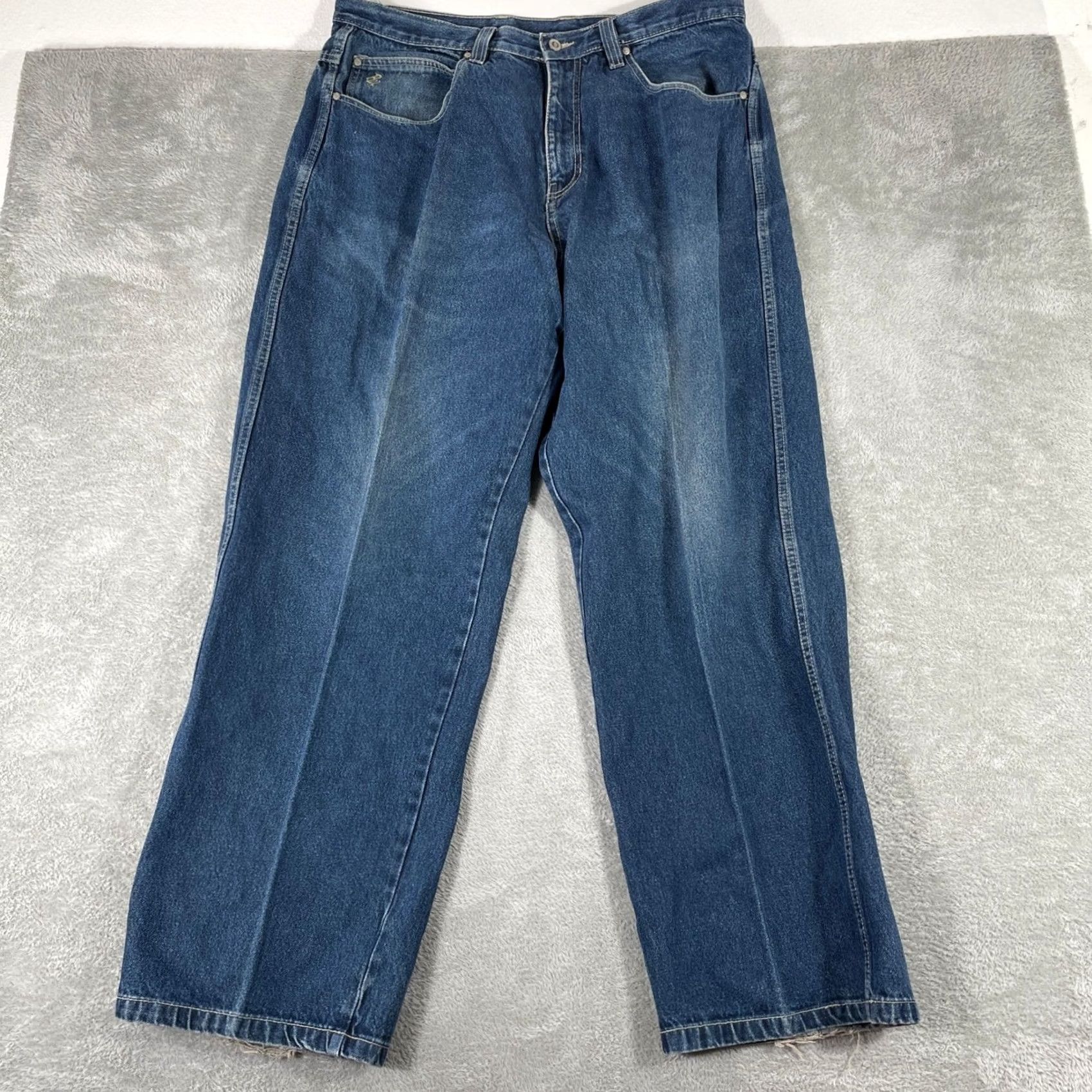 Rocawear Rocawear Jeans Mens 40x34 Blue Baggy Loose Fit Embroidered Denim Y2K Skater Hip Hop 90s Vintage Relaxed Wide-Leg Jeans Mens Size US 40 / EU 56 - 2 Thumbnail