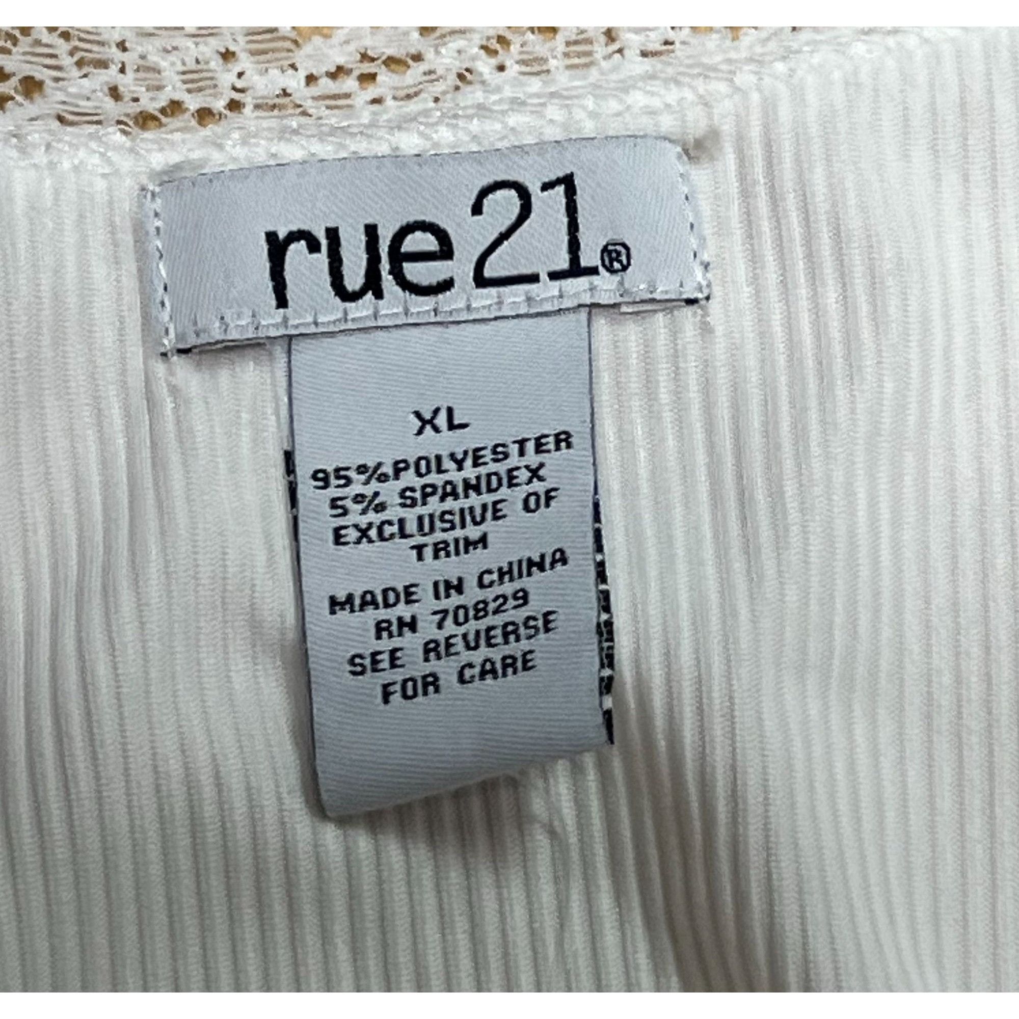 rue21 Rue 21 - Women's Tank Top - White - Extra Large Size XL / US 12-14 / IT 48-50 - 8 Thumbnail