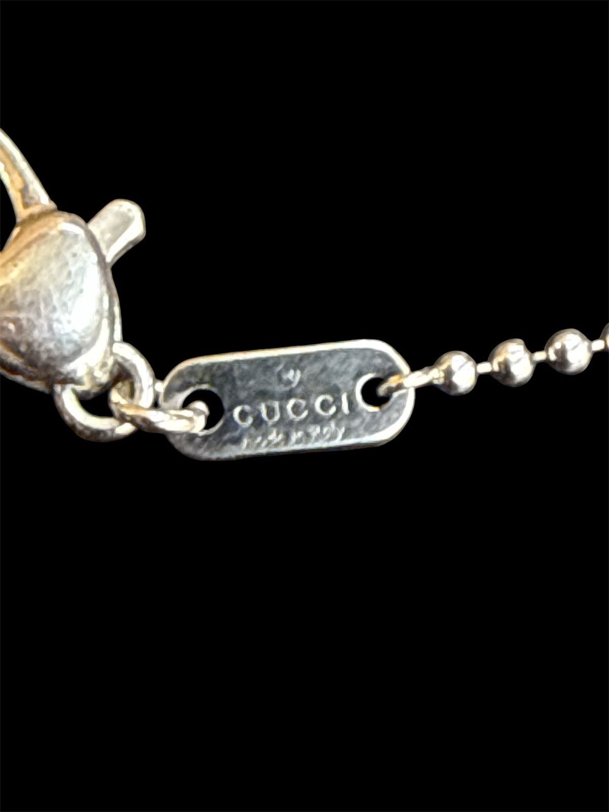 Gucci 925 Gucci Heart Boule Silver Station Necklace Size ONE SIZE - 3 Thumbnail