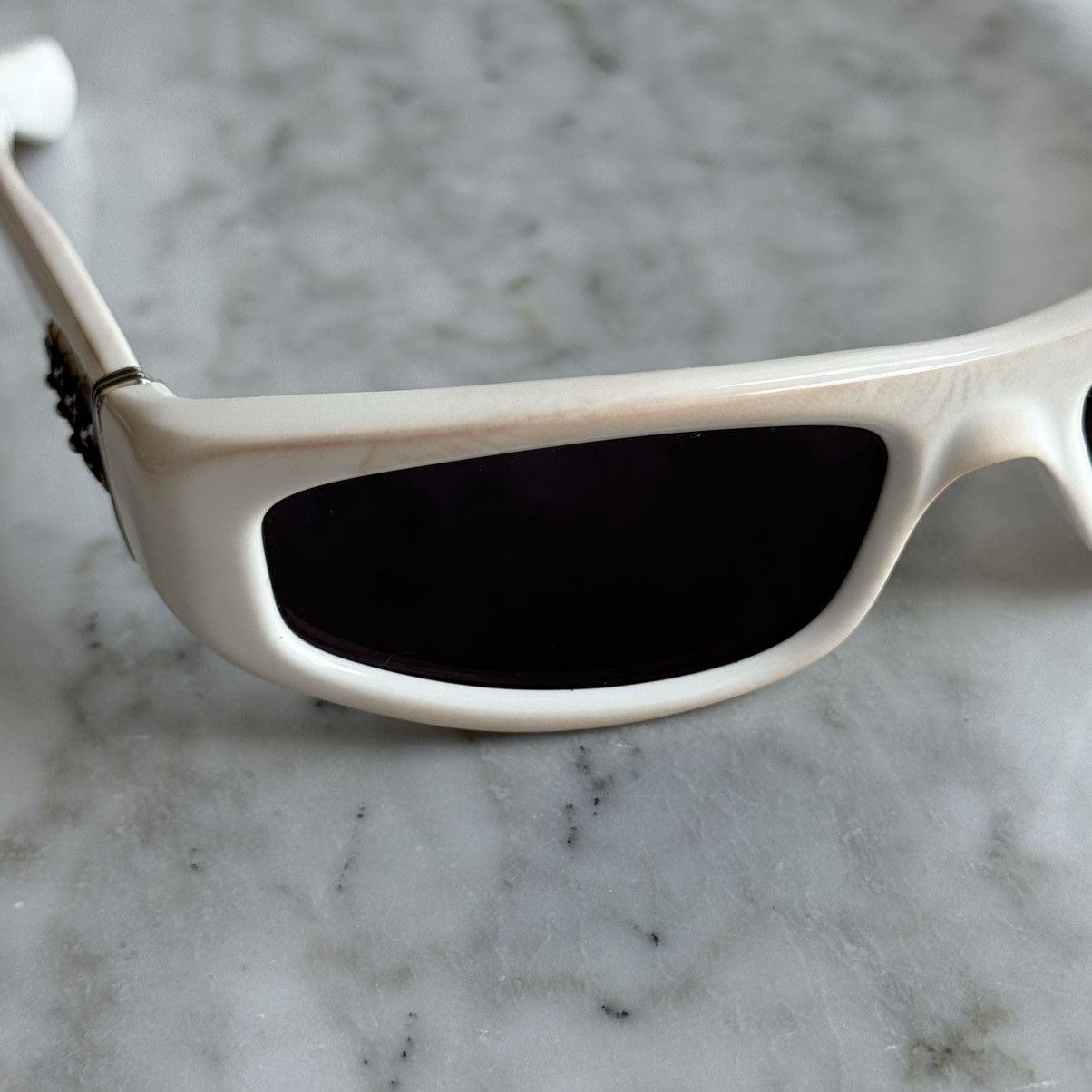 Chrome Hearts White Sterling Silver Stars Hardware Roller Sunglasses RARE Size ONE SIZE - 11 Thumbnail