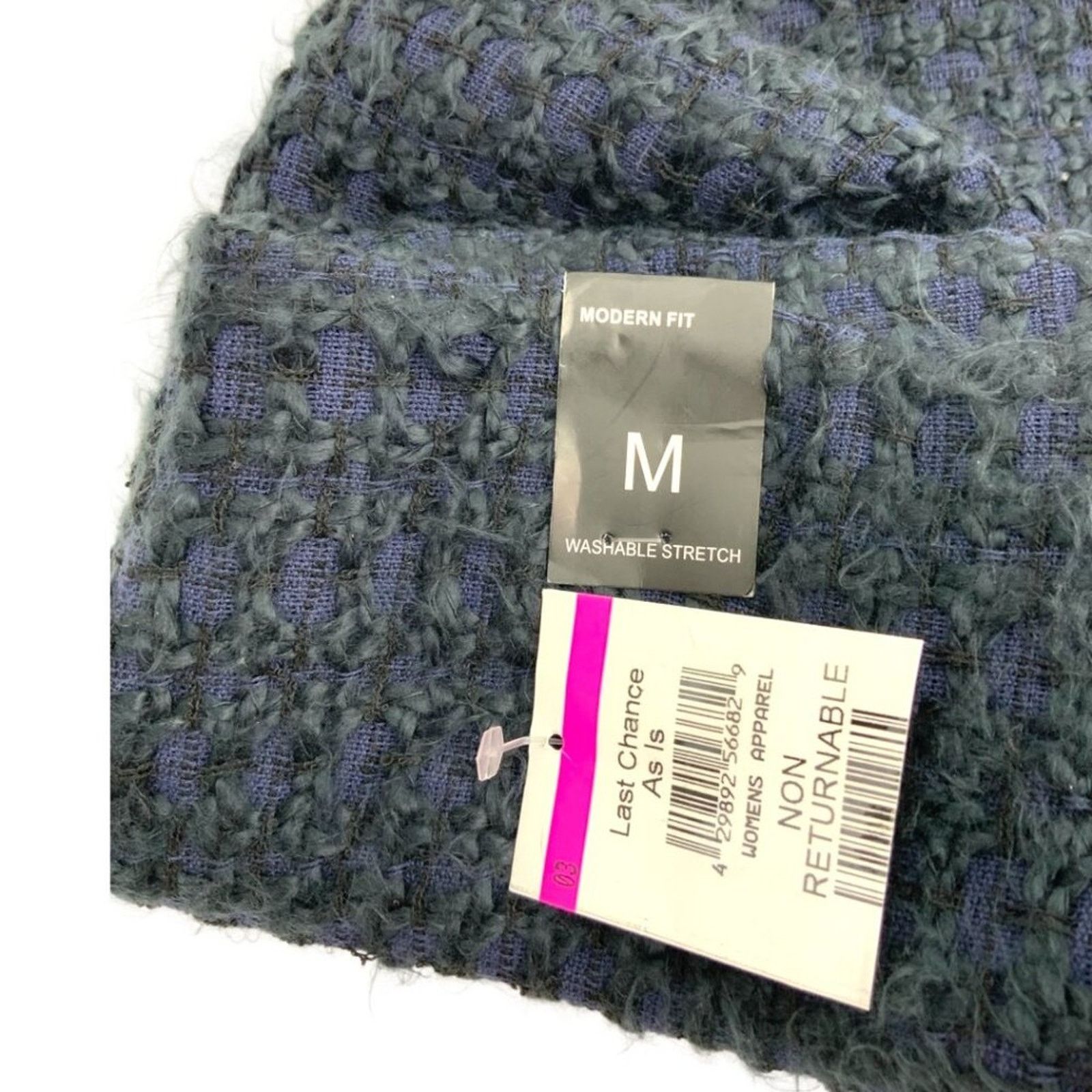 Other Amanda + Chelsea Blue Boucle Tweed Pencil Skirt Medium NWT Size 29" - 5 Thumbnail