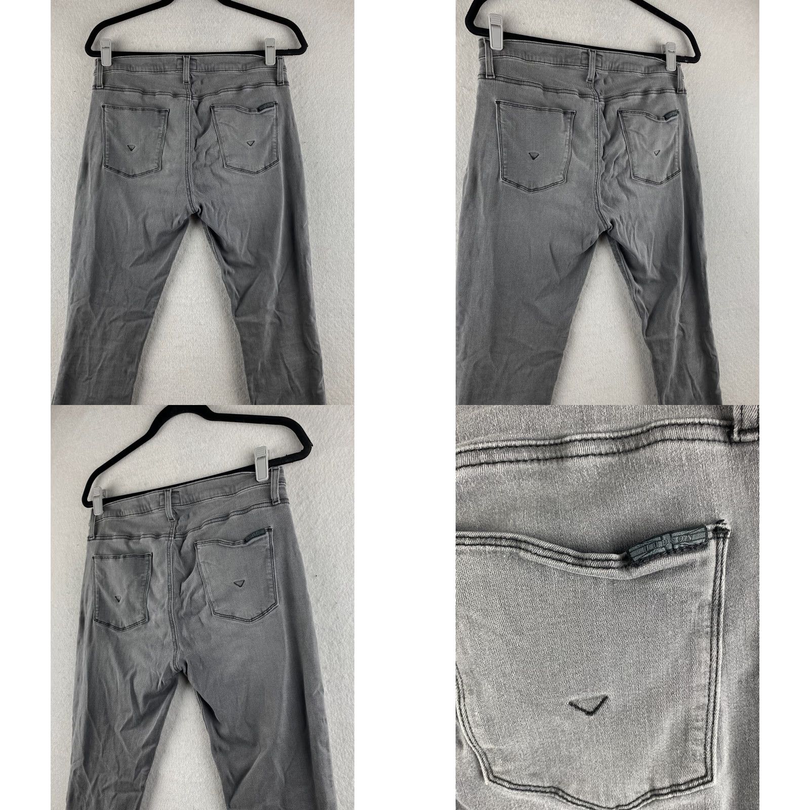 Hudson Hudson Jeans Womens 30 Gray Skinny Ankle Stretch Denim Dark Wash Casual Jeans Size 30" / US 8 / IT 44 - 10 Thumbnail