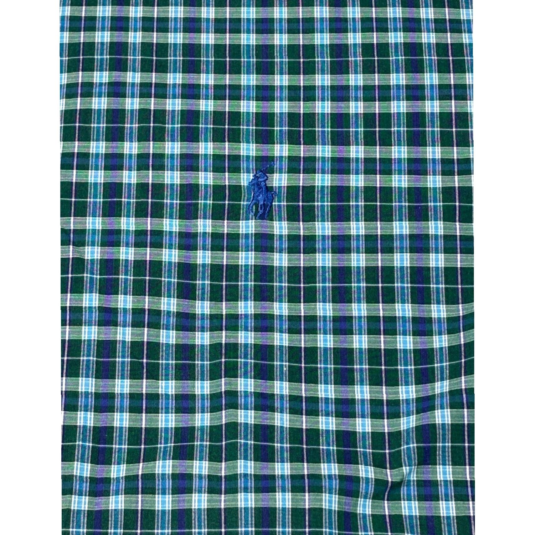 Ralph Lauren Ralph Lauren Blake Plaid Short Sleeve Button-Down Shirt Men's L Green Blue Size US L / EU 52-54 / 3 - 2 Thumbnail