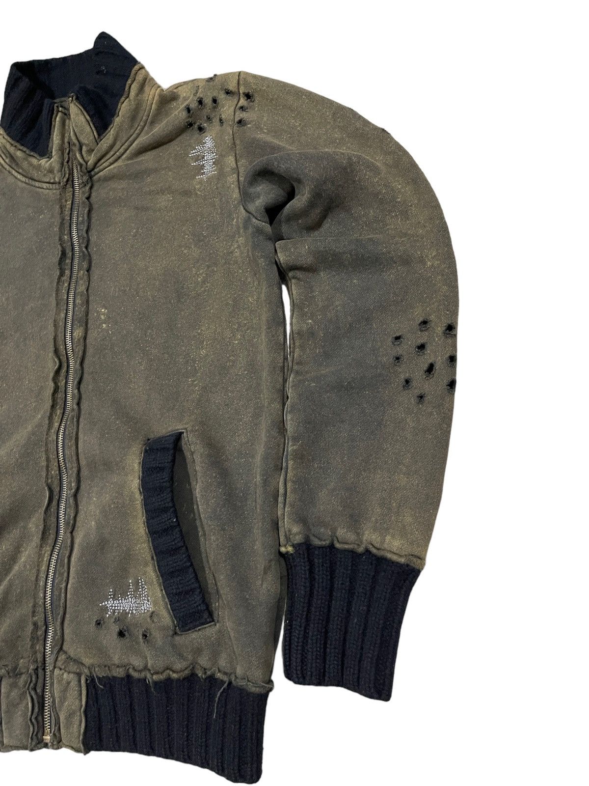 SBTG × Vintage Vintage Sabotage Thrashed Knitwear Zipper Jacket Size US S / EU 44-46 / 1 - 8 Thumbnail